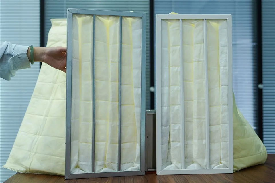 Filter Udara Saku Bingkai Aluminium F7 F8 F9