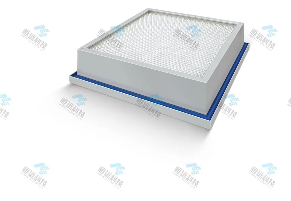 Filter HEPA Segel Gel Bebas Kebocoran Bingkai Aluminium Efisiensi Tinggi Cleanroom Modul HEPA Pengganti Kotak Filter Pertanian Baru