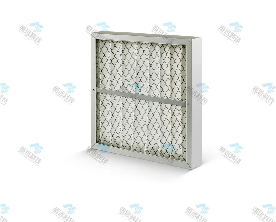 Metal Mesh Pre Filter Bahan Baku Filter Udara Panel Lipit yang Dapat Dicuci Untuk AC